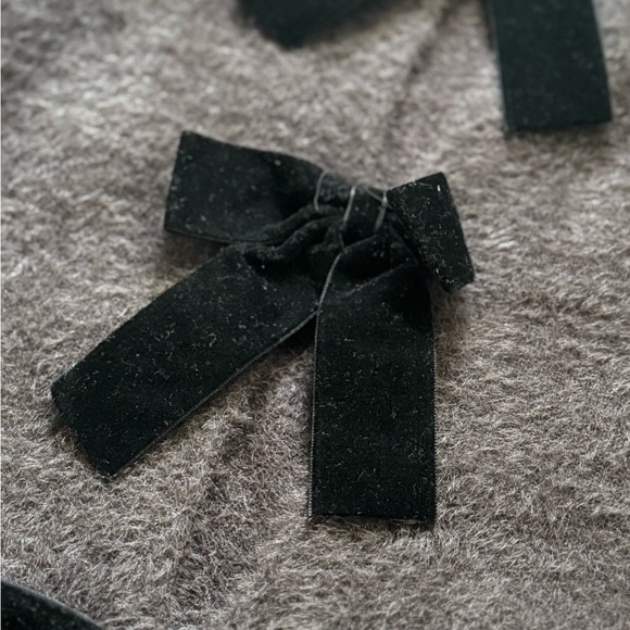 Sandro Charcoal Sweater with Black Bows - Picture 2 of 3